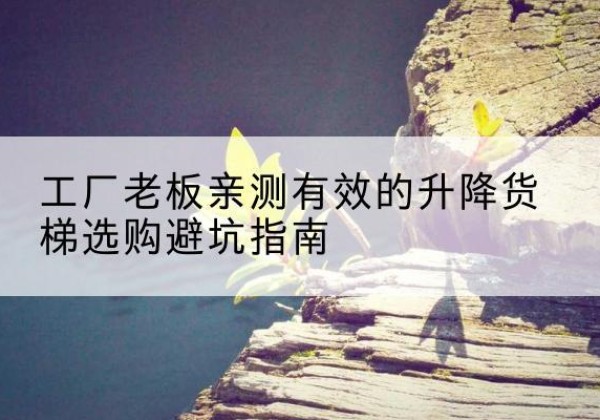 闽侯升降货梯怎么选-工厂老板亲测有效的升降货梯选购避坑指南